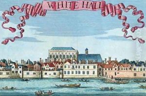Whitehall from A Book of the Prospects of the Remarkable Places in and about the City of London by Robert Morden