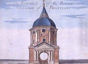 The Entrance to the Royal College of Physicians from A Book of the Prospects of the Remarkable Places in and about the City of London by Robert Morden