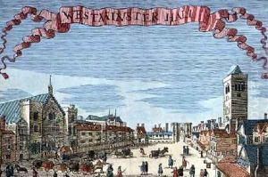 Westminster Hall from A Book of the Prospects of the Remarkable Places in and about the City of London