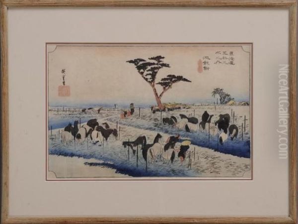 "chifer Station" From The Series "fifty-three Stations Of The Tokaido" - view 1