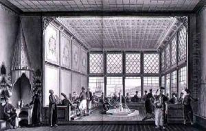 Interior of a public cafe in Constantinople by the Bosphorus 1819 by Anton Ignaz Melling