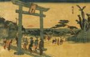 Paysage Anime by Utagawa or Ando Hiroshige