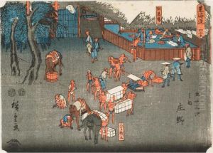 Two Tokaido Road Views by Utagawa or Ando Hiroshige