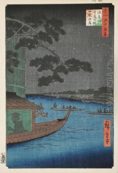 The Pine Of Success, Andoumayagashi On The Asakusa River - view 1