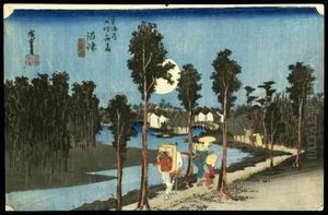 Twilight At Numazu by Utagawa or Ando Hiroshige