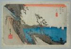 Serie Du Grand Tokaido, Station 17 by Utagawa or Ando Hiroshige