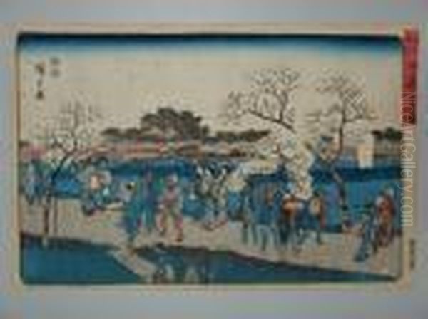 La Promenade A La Floraison Des Cerisiers Au Bord Du Sumida - view 1