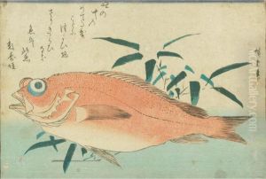 Seabream And Bamboo Grass by Utagawa or Ando Hiroshige