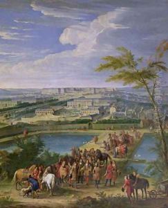 The Town and Chateau of Versailles from the Butte de Montboron by Jean-Baptiste Martin