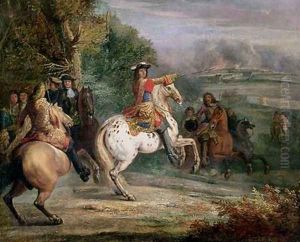 Louis XIV 1638-1715 Overseeing the Siege of a City by Jean-Baptiste Martin