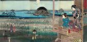 Lady Fujitsub by Utagawa or Ando Hiroshige