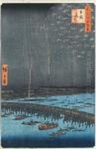 Meisho Edo Hyakkei by Utagawa or Ando Hiroshige