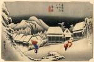 Les 53 Stations Du Tokaido, Kambara, Yoro No Yuki