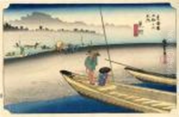 Les 53 Stations Du Tokaido, Mitsuke, Tenryu-gawa Zu - view 1