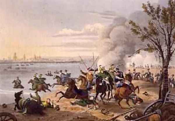 Napoleons Flight Across the Rhine near the City of Mentz Pursued by the Allies 1812 - view 1