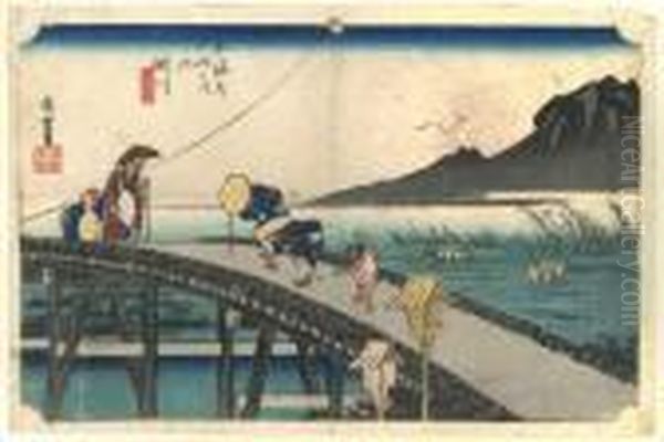 Les Cinquante Trois Stations Du Tokaido, Kakegawa, Akiba-yame Embo - view 1