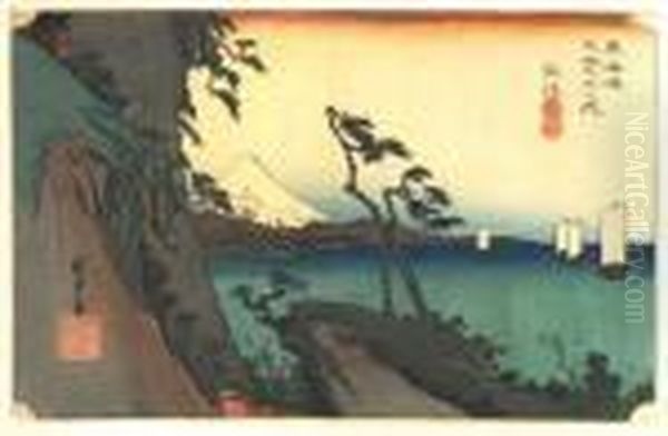 Les Cinquante Trois Stations Du Tokaido, Yui, Satta-mine - view 1