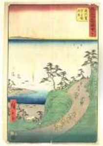 Les Cinquante Trois Vues Celebres Du Tokaido, Shirasuka by Utagawa or Ando Hiroshige
