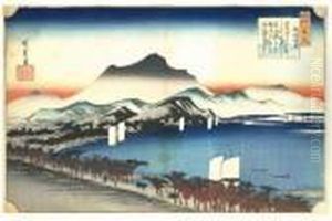 Les Huit Vues Du Lac Biwa by Utagawa or Ando Hiroshige