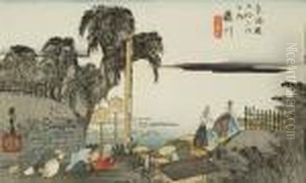 No. 38 Fujikawa From Tokaido Road Series - view 1