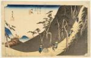 Sayononaka Mountain Near Nissaka by Utagawa or Ando Hiroshige