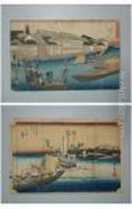 Le Bac A Yoroi by Utagawa or Ando Hiroshige