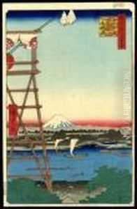 Ekoin, The Ryogoku District, And Moto Yanagi Bridge