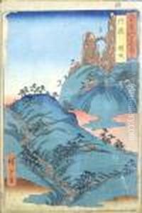 Vue De Montagne by Utagawa or Ando Hiroshige