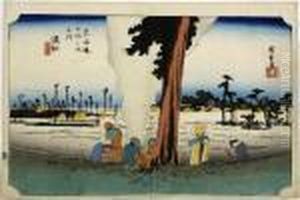 Hamamatsu, From The Series Tokaido Gojusan Tsugi by Utagawa or Ando Hiroshige