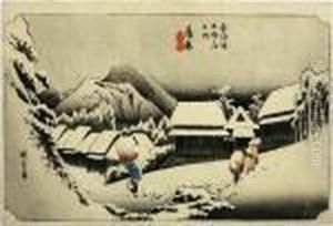 Kambara, From The Series Tokaido Gojusan Tsugi by Utagawa or Ando Hiroshige