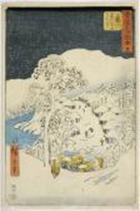 Fujikawa, From The Series Gojusan Tsugi Meishozue by Utagawa or Ando Hiroshige