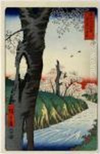 Musashikoganei, From The Series Fuji Sanjurokkei by Utagawa or Ando Hiroshige