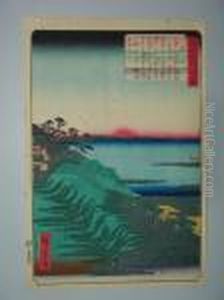 Un Coucher De Soleil A Gotenyama by Utagawa or Ando Hiroshige