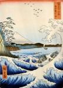 Mont Fuji Et Vagues by Utagawa or Ando Hiroshige