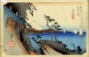 Les Voiles Blanches by Utagawa or Ando Hiroshige