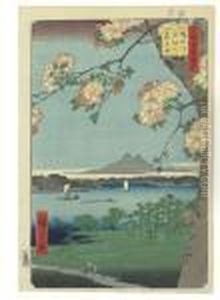 Sumidagawa Suijin No Mori Masaki (masaki And The Suijin Grove Bythe Sumida River) by Utagawa or Ando Hiroshige