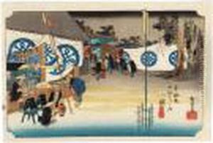 Ensemble De Onze Estampes by Utagawa or Ando Hiroshige