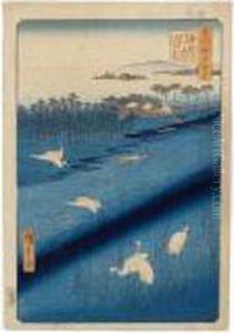 Ensemble De 6 Estampes Et Un Surimono by Utagawa or Ando Hiroshige