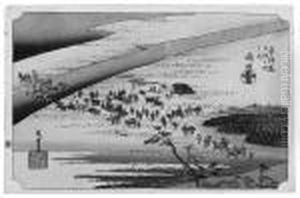 Shimada, Oigawa Shungan by Utagawa or Ando Hiroshige
