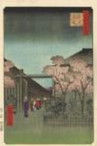 Kakuchu Shinonome [dawn In The Yoshiwara], From The Series Meisho Edo Hyakkei by Utagawa or Ando Hiroshige