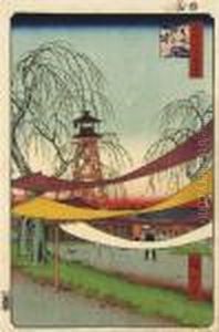 From The Series Meisho Edo 
Hyakkei [one Hundred Famous Views In Edo], Bakuro-cho Hatsune No Baba by Utagawa or Ando Hiroshige