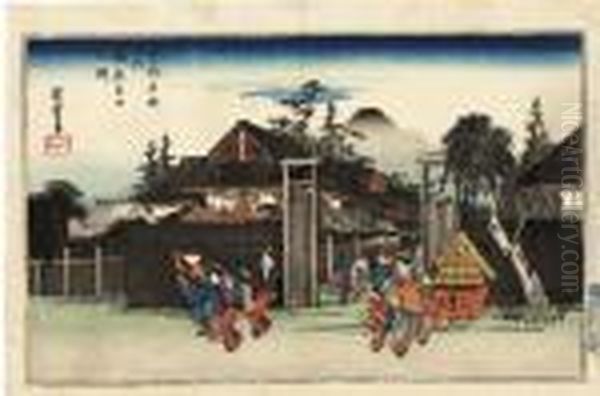 From The Series Kyoto Meisho No Uchi [famous Views Of Kyoto], Shimbara - view 1
