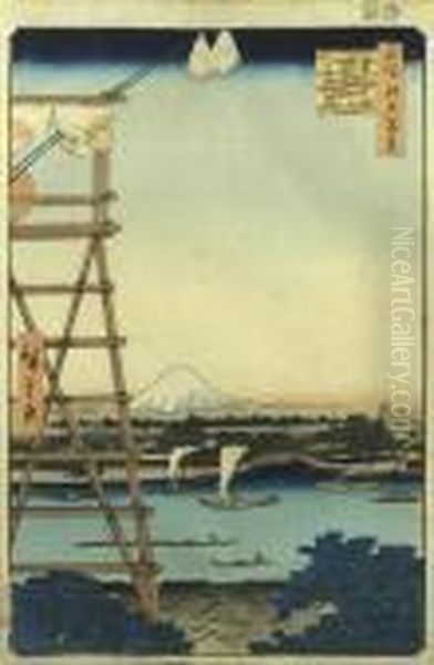 Temple Ekoin And Bridge Moto Janagibashi In Rjogoku - view 1