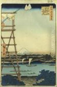 Temple Ekoin And Bridge Moto Janagibashi In Rjogoku