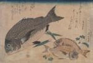 Kurodai,
Color Full Size Woodcut, Fading, Toned
- Nishiki-e, Horizontal Oban Kurodai,
Color Full Size Woodcut, Fading, Toned
- Nishiki-e, Horizontal Oban