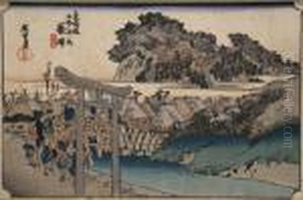 View Of Mount Fuji; Fujisawa (a Pair) - view 1