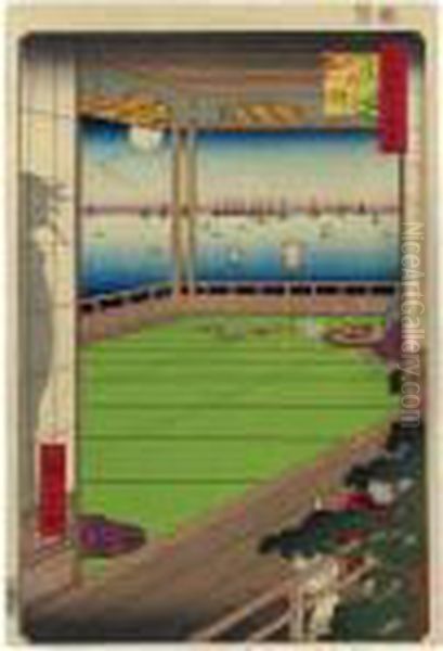 ````tsuki No Misaki' (the Moon
Headland) From The Series 'edo Meisho Hyakkei' (one Hundred Famous Views
Of Edo) - view 1