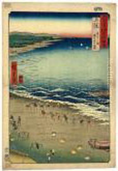Seven Prints From The Series ````````rokujuyo Shu Meisho Zue' - view 1