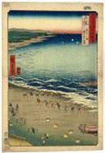 Seven Prints From The Series ````````rokujuyo Shu Meisho Zue' by Utagawa or Ando Hiroshige