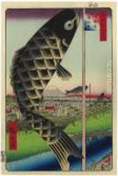 ````suidobashi Surugadai' (suido
Bridge On The Suruga Heights) From The Series 'edo Meisho Hyakkei' (one
Hundred Famous Views Of Edo) - view 1